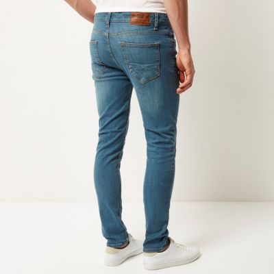 Mid wash blue Sid skinny stretch jeans